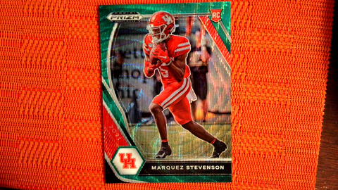 2021 Panini Prizm Draft Picks Football Green Prizm Wave Rookie #122 Marquez Stevenson - Houston Cougars/Buffalo Bills