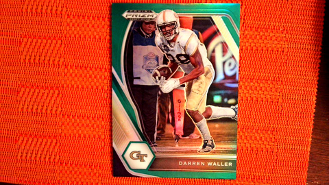 2021 Panini Prizm Draft Picks Football Green Prizm #44 Darren Waller - Georgia Tech Yellow Jackets/Las Vegas Raiders