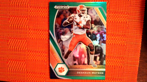 2021 Panini Prizm Draft Picks Football Green Prizm #2 Deshaun Watson - Clemson Tigers/Houston Texans