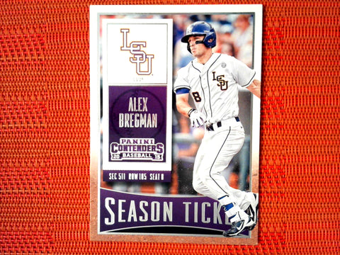 Alex Bregman 2015 Panini Contenders #5 Season Tick. RC, Houston Astros