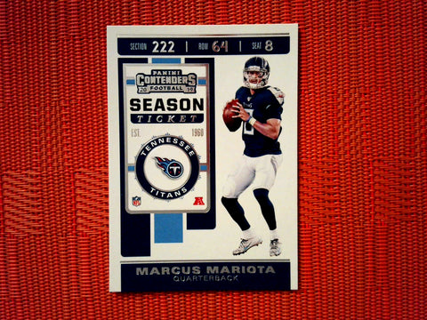2019 Panini Contenders NFL 27 Marcus Mariota - Tennessee Titans (Base)