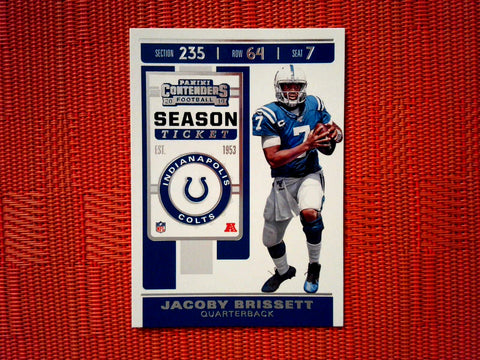 2019 Panini Contenders NFL 30 Jacoby Brissett - Indianapolis Colts (Base)