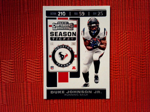 2019 Panini Contenders NFL 34 Duke Johnson Jr. - Houston Texans (Base)