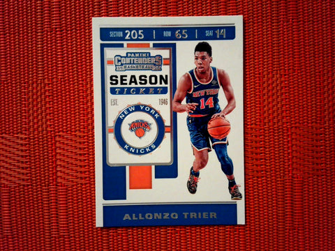 2019-20 Panini Contenders NBA Basketball - 4 Allonzo Trier - New York Knicks (Base)