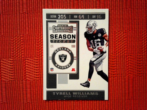 2019 Panini Contenders NFL 43 Tyrell Williams - Oakland Raiders (Base)