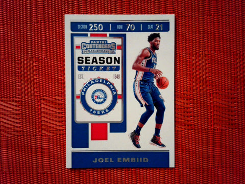 2019-20 Panini Contenders NBA Basketball - 45 Joel Embiid - Philadelphia 76ers (Base)