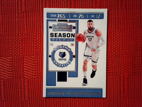 2019-20 Panini Contenders NBA Basketball - 48 Jonas Valanciunas - Memphis Grizzlies (Base)