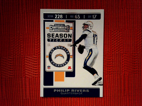 2019 Panini Contenders NFL 48 Philip Rivers - Los Angeles Chargers (Base)