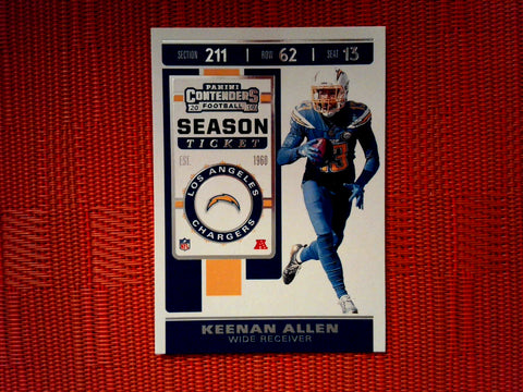 2019 Panini Contenders NFL 49 Keenan Allen - Los Angeles Chargers (Base)