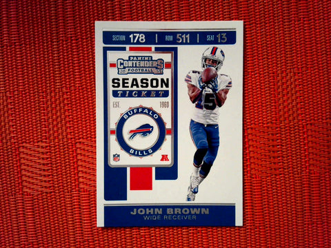 2019 Panini Contenders NFL 4 John Brown - Buffalo Bills (Base)