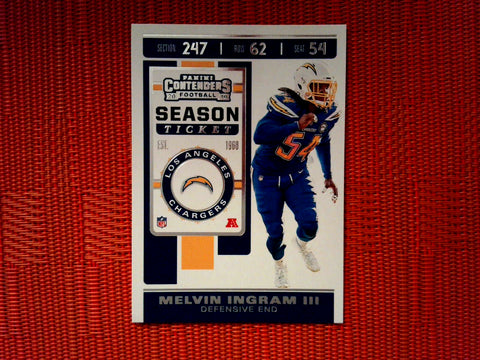 2019 Panini Contenders NFL 50 Melvin Ingram III - Los Angeles Chargers (Base)