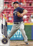 2020 Topps #62 Chase Anderson - Milwaukee Brewers