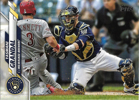 2020 Topps #52 Yasmani Grandal - Milwaukee Brewers