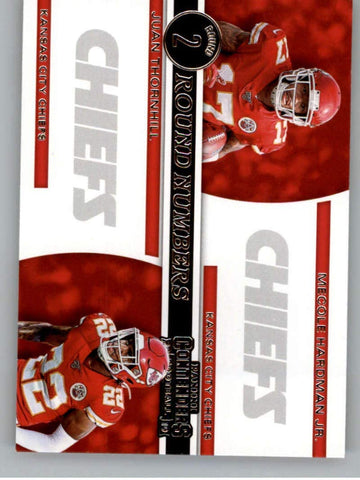 2019 Panini Contenders NFL 5 Mecole Hardman Jr./Juan Thornhill - Kansas City Chiefs (Round Numbers Set)