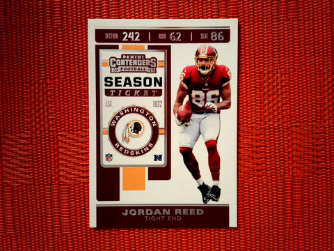 2019 Panini Contenders NFL 62 Jordan Reed - Washington Redskins (Base)