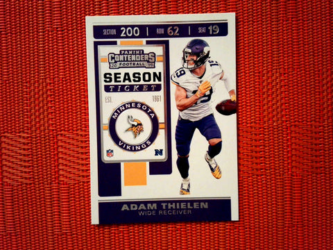 2019 Panini Contenders NFL 65 Adam Thielen - Minnesota Vikings (Base)