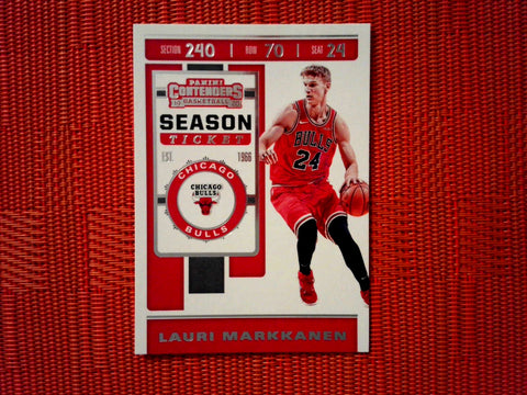 2019-20 Panini Contenders NBA Basketball - 69 Lauri Markkanen - Chicago Bulls (Base)