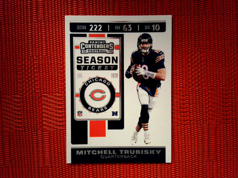 2019 Panini Contenders NFL 69 Mitchell Trubisky - Chicago Bears (Base)