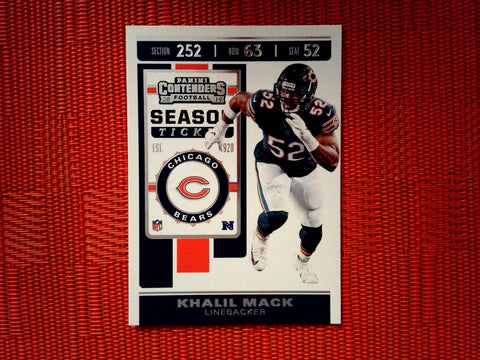 2019 Panini Contenders NFL 71 Khalil Mack - Chicago Bears (Base)