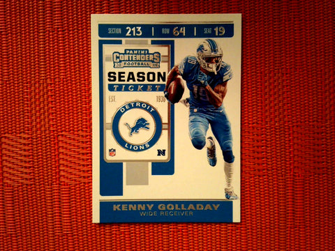 2019 Panini Contenders NFL 74 Kenny Golladay - Detroit Lions (Base)