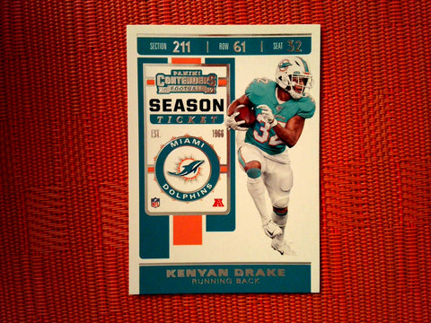 2019 Panini Contenders NFL 7 Kenyan Drake - Miami Dolphins (Base)