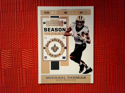 2019 Panini Contenders NFL 80 Michael Thomas - New Orleans Saints (Base)