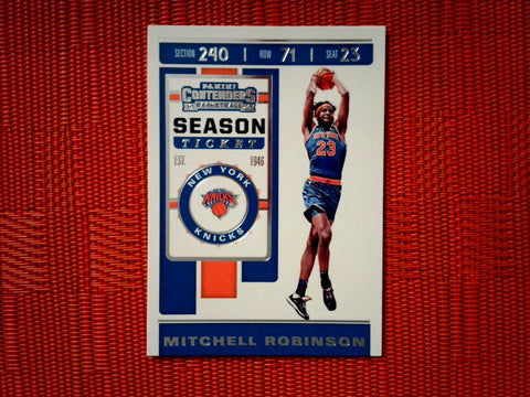 2019-20 Panini Contenders NBA Basketball - 81 Mitchell Robinson - New York Knicks (Base)