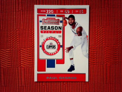 2019-20 Panini Contenders NBA Basketball - 88 Paul George - Los Angeles Clippers (Base)