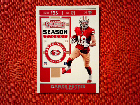 2019 Panini Contenders NFL 88 Dante Pettis - San Francisco 49ers (Base)