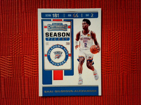 2019-20 Panini Contenders NBA Basketball - 91 Shai Gilgeous-Alexander - Oklahoma City Thunder (Base)