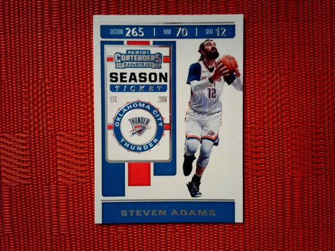 2019-20 Panini Contenders NBA Basketball - 93 Steven Adams - Oklahoma City Thunder (Base)