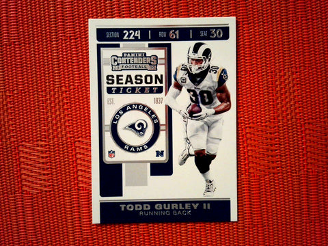 2019 Panini Contenders NFL 97 Todd Gurley II - Los Angeles Rams (Base)