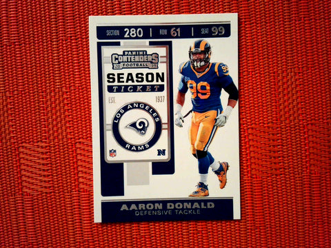 2019 Panini Contenders NFL 98 Aaron Donald - Los Angeles Rams (Base)