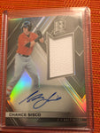 2018 Panini Chronicles Chance Sisco Orioles On Card Auto Relic Spectra