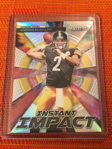 2018 Panini Prizm Instant Impact Prizm #8 Mason Rudolph Steelers