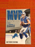 2018 Panini Contenders MVP Contenders #7 Matthew Stafford detriot lions