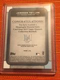 2019 Topps Museum Collection Meaningful Material Gold MMR-JTA Jameson Taillon/25