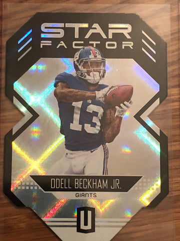 2018 Panini Unparalleled ODELL BECKHAM JR Star Factor Insert Die Cut SP Mint