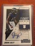 2018 Contenders Football Rookie Tick. Auto #185 Jordan Lasley