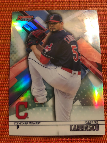 2018 Bowman's Best Baseball 13 Carlos Carrasco - Cleveland Indians