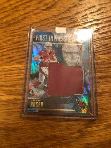 2018 PANINI ILLUSIONS JOSH ROSEN FIRST IMPRESSIONS PATCH /149 RC CARDINALS