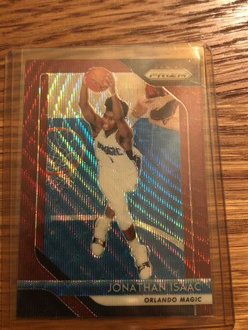 2018-19 Panini Prizm Ruby Wave #179 Jonathan Isaac Orlando Magic Basketball Card