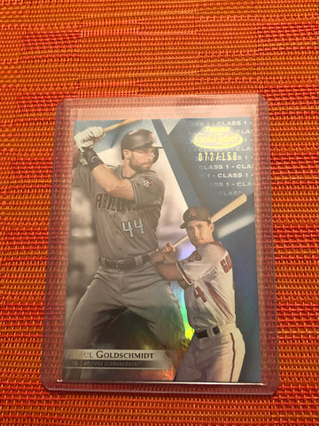 2018 Topps Gold Label PAUL GOLDSCHMIDT "Class 1 BLUE" SP Card #18! 72/150