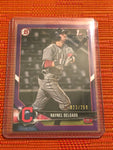 2018 Bowman Draft Purple #BD-176 Raynel Delgado Cleveland Indians Baseball Card