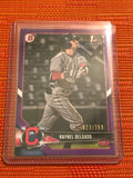 2018 Bowman Draft Purple #BD-176 Raynel Delgado Cleveland Indians Baseball Card