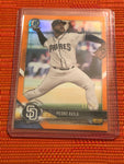 2018 BOWMAN CHROME DRAFT PEDRO AVILA ORANGE REFRACTOR #BDC-13 /25