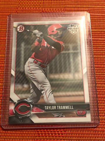 2018 Topps Holiday Bowman Prospect TT Taylor Trammell - Cincinnati Reds