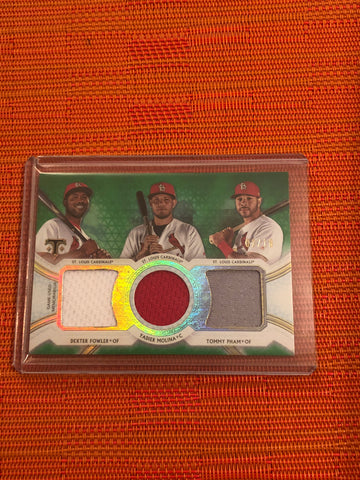 2018 Topps Triple Threads Player Weekend Relic Combo #DYT Pham/Fowler/Molina 2/18