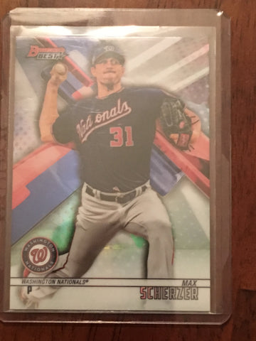 2018 Bowman's Best Refractor #63 Max Scherzer Nationals