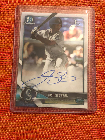 JOSH STOWERS AUTO 2018 1st Bowman Draft Chrome Autograph NY Yankees Rookie RC